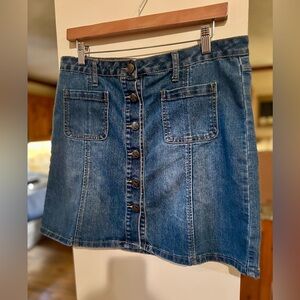 Adorable Button Down Denim Skirt by Earl Jeans